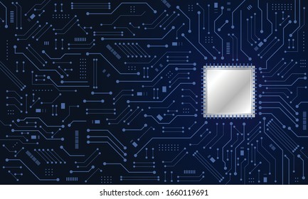 vector futuristic circuit board and world map , Electronic motherboard , Communication and engineering concept , Hi-tech digital technology concept,Artificial Intelligence ,AI chipset ,