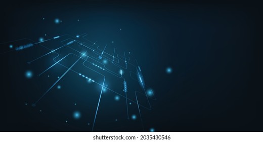 Tarjeta de circuito futurista vectorial, tarjeta madre electrónica. Concepto de comunicación e ingeniería. Concepto de tecnología digital de fondo.