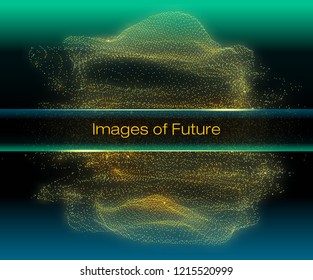Concepto futurista del Vector - Antecedentes científicos de alta tecnología - interacciones cuánticas, entropía, partículas de Graviton, realidad virtual, IA, etc
