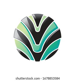 Vector Futuristic Cyber Sphere, Logotype, Icon. Modern, Digital Graphics.