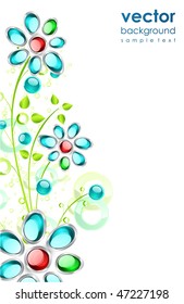 Vector futuristic floral background