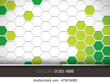 Vector of futuristic hexagon pattern and background