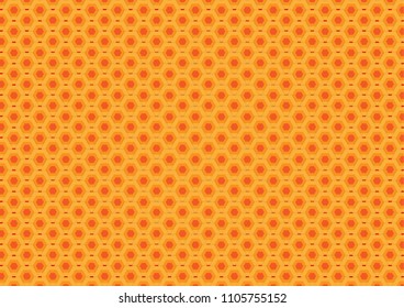Vector futuristic hexagonal Abstract, Illustration orange pattern design background. 