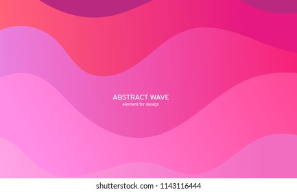 Vector futuristic illustration of bright multi colored wavy paper layers. Abstract creative background with fluid color shapes. Colorful gradient cover design. Material design.