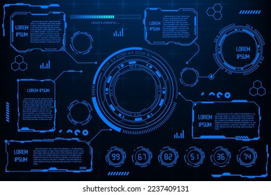 Vektor futuristisches Schnittstellenkonzept. HUD UI-Rahmenelement.