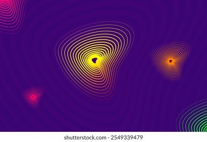 Vektor futuristische Linien Hintergrund mit Neon-Effekt. Techno Netzwerk Hintergrund reflektierendes Signal oder Welle von Linien. ultramoderner Hintergrund