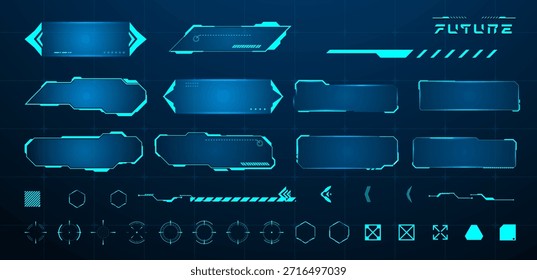 Vektor futuristische untere Drittel Element blauer Vektor