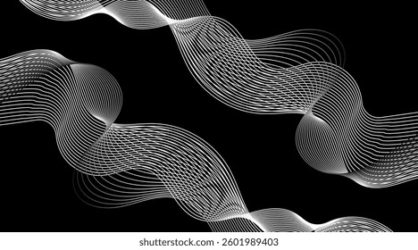 Vector futuristic modern stripe lines art background illustration