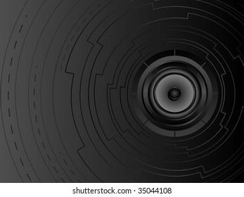 Vector futuristic music background