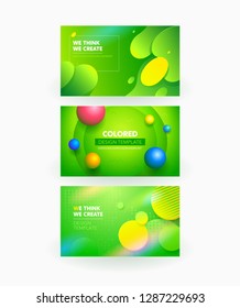 Vector futuristic object element for green background. Green set concept background for powerpoint, discount, screen, flyer, mail marketing, presentation illustration template. Vector art 