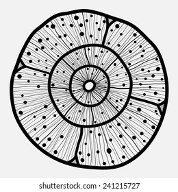 Vector futuristic oceanic design of the circle element