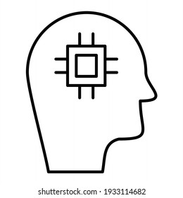 Vektorfuturistisches Outline-Icon-Design
