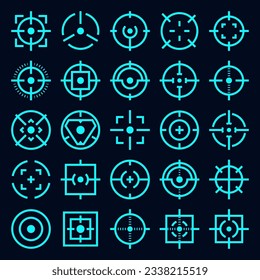 Vector futuristic target circle. Technology Hi-tech HUD element.