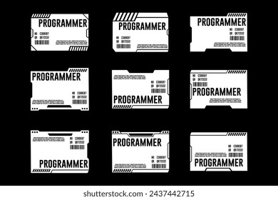 Vector futuristic technological frame for design modern cyber user interface elements hud frames sci fi graphic design template