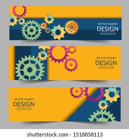 Vector futuristic technology, 3d  gear wheel . Illustration hi-tech, engineering, digital telecoms concept. With space for content, web- template, business tech presentation