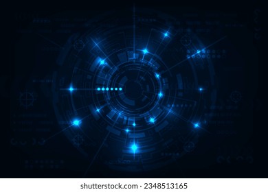 Vector futuristic technology abstract. Hi-tech commucation concept background.