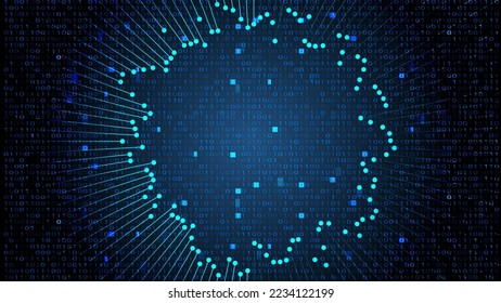 Vector futuristic technology background. Digital network concept. Data transmission