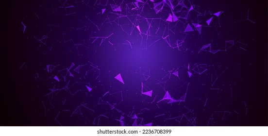 Vector futuristic technology background. Digital network concept. Big data analysis