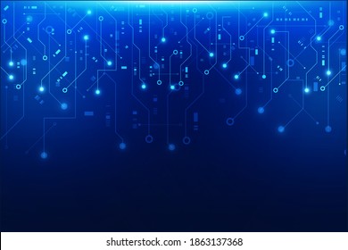 Vector futuristic technology background , Electronic motherboard , Communication and engineering concept