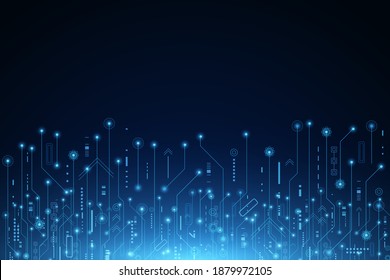 Vector futuristic technology background , Electronic motherboard , Communication and engineering concept