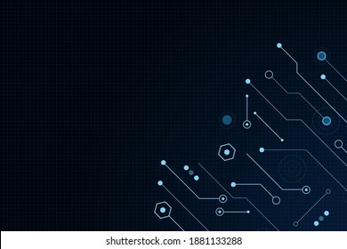 Vector futuristic technology background , Electronic motherboard , Communication and engineering concept