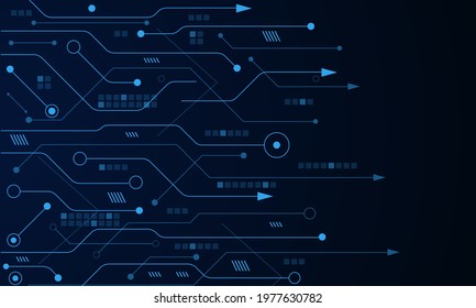 Vector futuristic technology background , Electronic motherboard , Communication and engineering concept