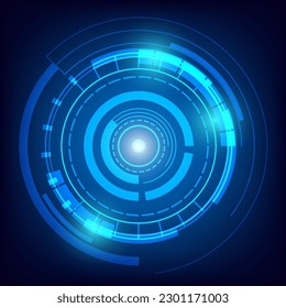  vector futuristic and technology dark blue background technology circle