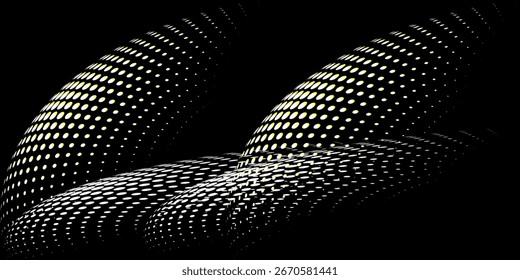 Vector futuristic wave. Digital technology. Big data.