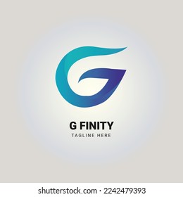 vector g finite gradient colorful logo design