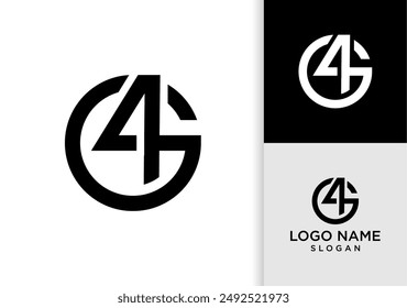 vector G4 letter logo design