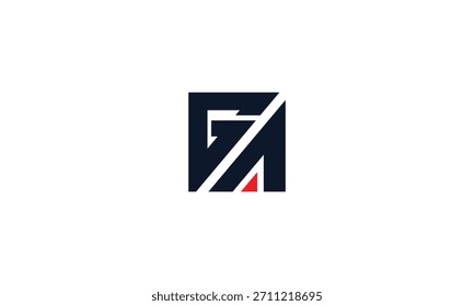 Logotipo de Vector GA, letra GA, diseño de logotipo de letra AG. Logotipo del monograma en mayúsculas de la letra inicial AG.