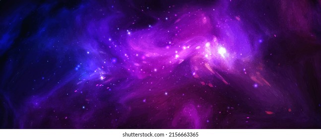 Vector galaxy background. Stars in Outer space. Space Exploration
