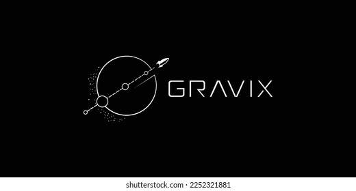 Vector galaxy logo on which an abstract logo of the constellation 