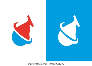 Vector gallbladder minimalistic logo. Gallbladder doctor logotype design template.