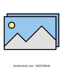 Diseño de iconos de esquema rellenados en la galería de vectores
