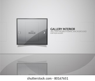 Vector gallery frame web promotional background