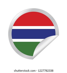 Vector Gambia circle folded