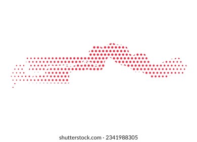 Vector Gambia Dotted Map Illustration, can be used for business designs, presentation designs or any suitable designs.