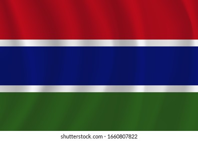 Vector Gambia flag, Gambia flag illustration, Gambia flag picture, Gambia flag image