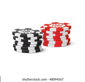 Vector gambling chips