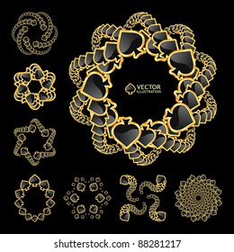 Vector gambling composition. Abstract background.