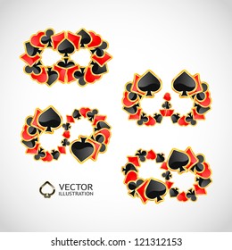 Vector gambling composition. Abstract illustration.