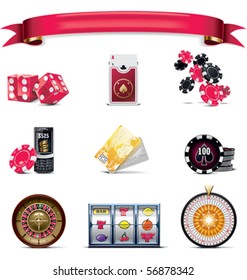 Vector Gambling Icon Set. Part 2 (on White)