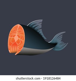 activo vectorial del atún fresco