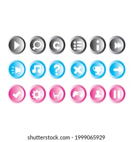 Vector Game button set illustration
