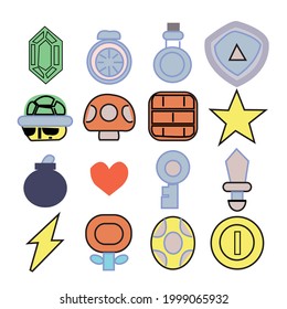 Vector Game button set illustration
