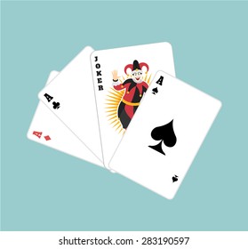 Vector game cards flat illustration