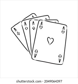 Vector game cards. Games of chance game cards vector