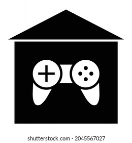 Vector Game Center Glyph Icon Design
