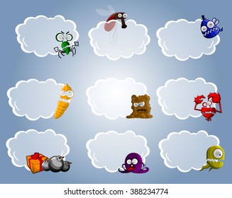 Vector game characters and monsters